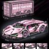 Building Block Cow Racing Car (Pink)0096 1:14
